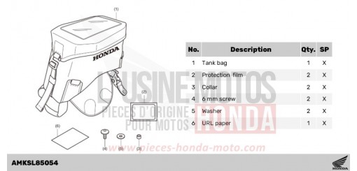 KIT,TANK BAG(4.5L) CRF1100D4R de 2024